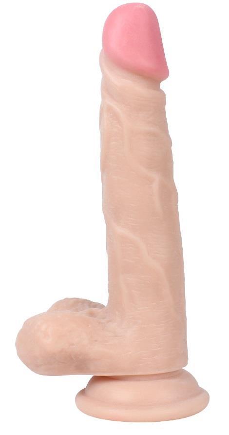 19 Cm Ultra Gerçekçi Esnek Et Dokusunda Anal Vajina Güçlü Vantuzlu Dildo Ten Rengi Realistik Penis