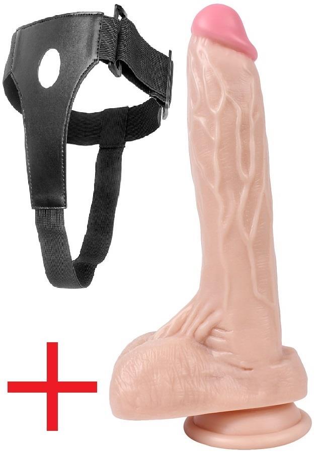 20.5 Cm Belden Bağlama Gerçekçi Hissiyat Takma Dildo Vantuzlu Realistik Ten Rengi Deri Kemerli Penis