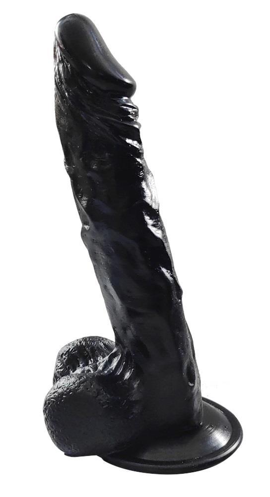 24 Cm Yumuşak Doku Ultra Gerçekçi Testisli Güçlü Vantuzlu Zenci Süper Realistik Siyah Penis Dildo