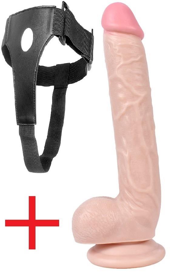 28 Cm Ten Rengi Deri Kemerli Takma Gerçekçi Dokuda Dildo Vantuzlu Realistik Belden Bağlamalı Dildo
