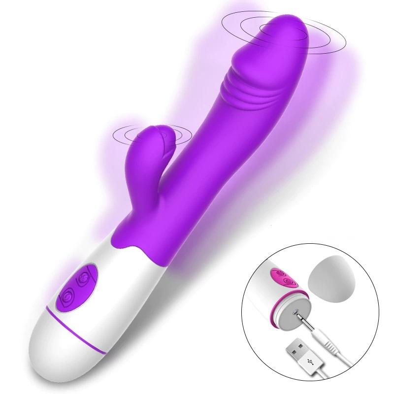 30 Hız Titreşimli Usb Şarjlı Soft Kaliteli Silikon Dokuda Klitoris Uyarıcılı Teknoloji Zevk Vibratör
