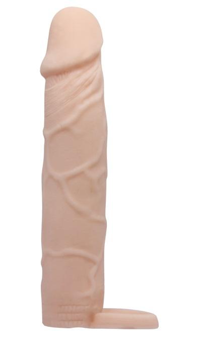 6 Cm Dolgulu Testis Tutacaklı Et Dokusunda Uzatmalı Realistik Penis Kılıfı