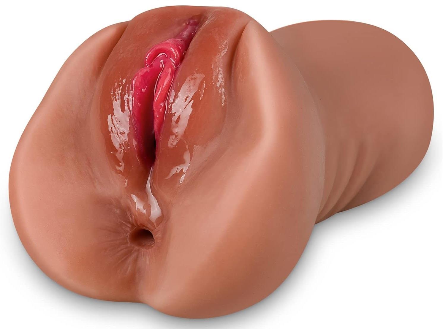 Anal Vajina Çift İşlevli Melez Gerçekçi Doku Hissiyatı 17 Cm Büyük Boy Mastürbatör Realistik Vajina