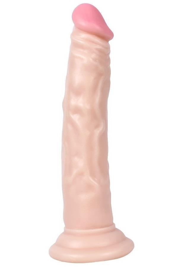Anal Ve Vajinal Kullanıma Uygun Ten Rengi Gerçekçi 19 Cm Yumurtalıksız Realistik Penis Dildo