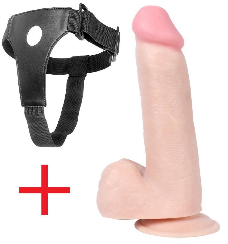 Belden Bağlamalı 20 Cm Dildo Gerçekçi Hissiyat Et Dokusunda Güçlü Vantuzlu Ten Rengi Kemerli Penis