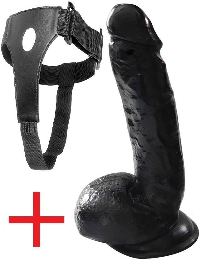 Belden Bağlamalı Dildo Gerçekçi Yumuşak Et Dokusu 22 Cm Kalın Zenci Realistik Strapon Kemerli Penis