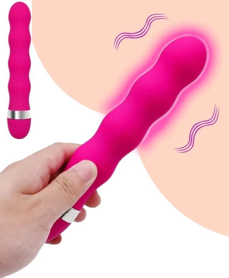 Boğumlu 18,5 Cm Uzunluğunda Güçlü Titreşimli Vajinal Klitoris Uyarıcılı Orgazm Anal Vibratör