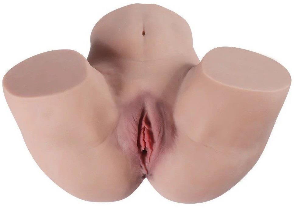 Büyük Boy Çift Girişli Anal Ve Vajinal Gerçekçi Ten Dokusunda Suni Vajina Yapay Kalça Mastürbatör