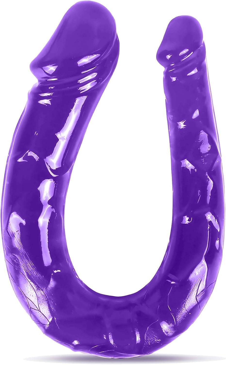 Çift Başlı Esnek Yumuşak Jel Dokuda 28 Cm Anal Vajina Çift Taraflı Dildo Penis