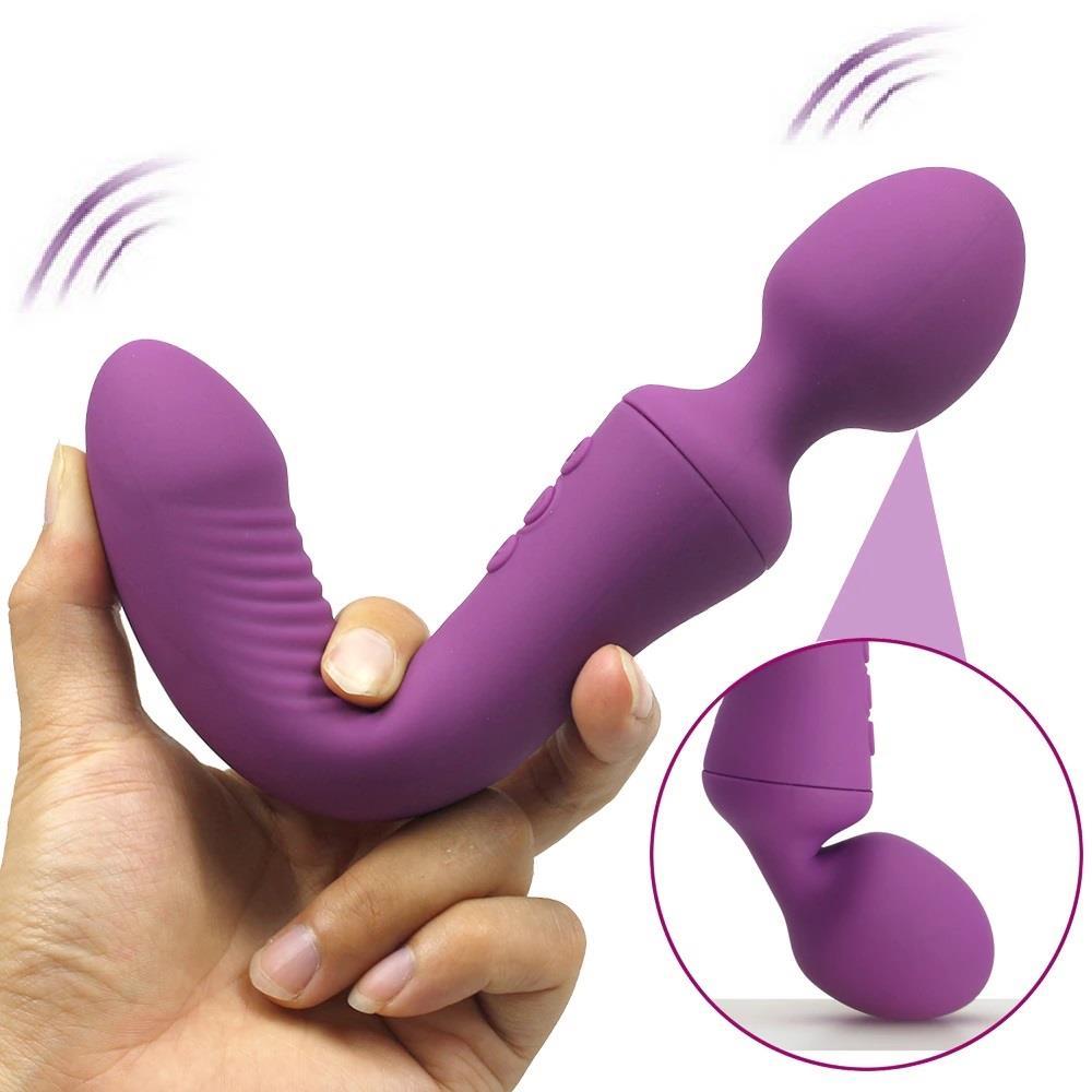 Çift Taraflı Masaj Ve Dildo Esnek Soft Silikon Dokuda Şarjlı 14 Mod Güçlü Titreşim Orgazm Vibratör