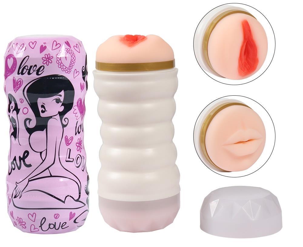Çift Taraflı Vajina Ve Oral Tamamen Gerçekçi Görünüm Ve Soft Ten Dokusunda Suni Mastürbatör Kupası