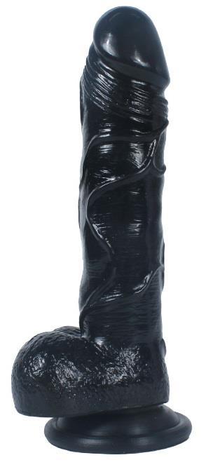 Ekstra Gerçekçi Ten Dokusunda 19.5 Cm Zenci Dildo Güçlü Vantuzlu Esnek Yapıda Realistik Siyah Penis