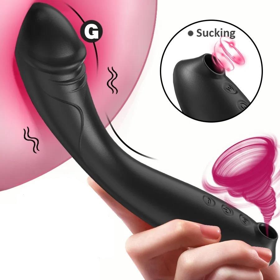 Emiş Güçlü Ve Dildo Çift Motorlu Soft Silikon Doku Esnek Bükülebilir Şarjlı Lüx Teknolojik Vibratör