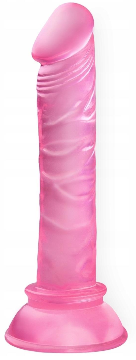 Esnek Ultra Yumuşak Pembe Jel Dokuda 14 Cm Anal Vajina Kullanılabilen Vantuzlu Realistik Dildo Penis
