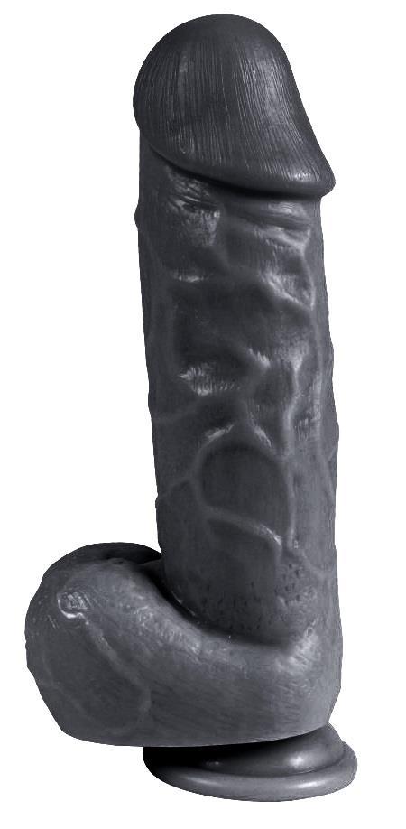 Et Dokusunda Gerçekçi Ten Hissiyatı 22.5 Cm Kalın Zenci Penis Güçlü Vantuzlu Realistik Siyah Dildo