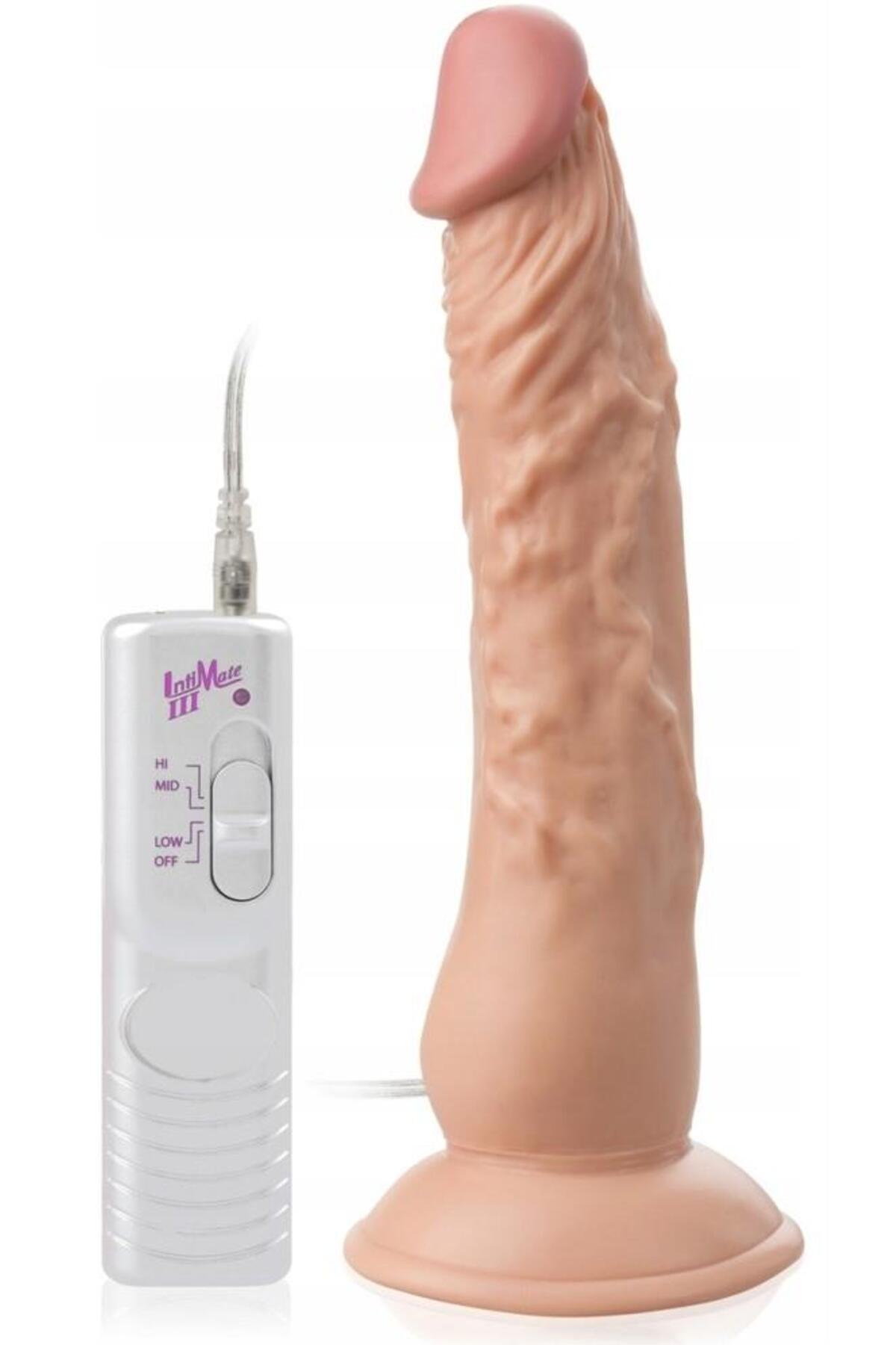 Ultra Gerçekçi Et Dokusunda 23 Cm Vibratör Güçlü Titreşimli Yumurtalıksız Penis Realistik Dildo