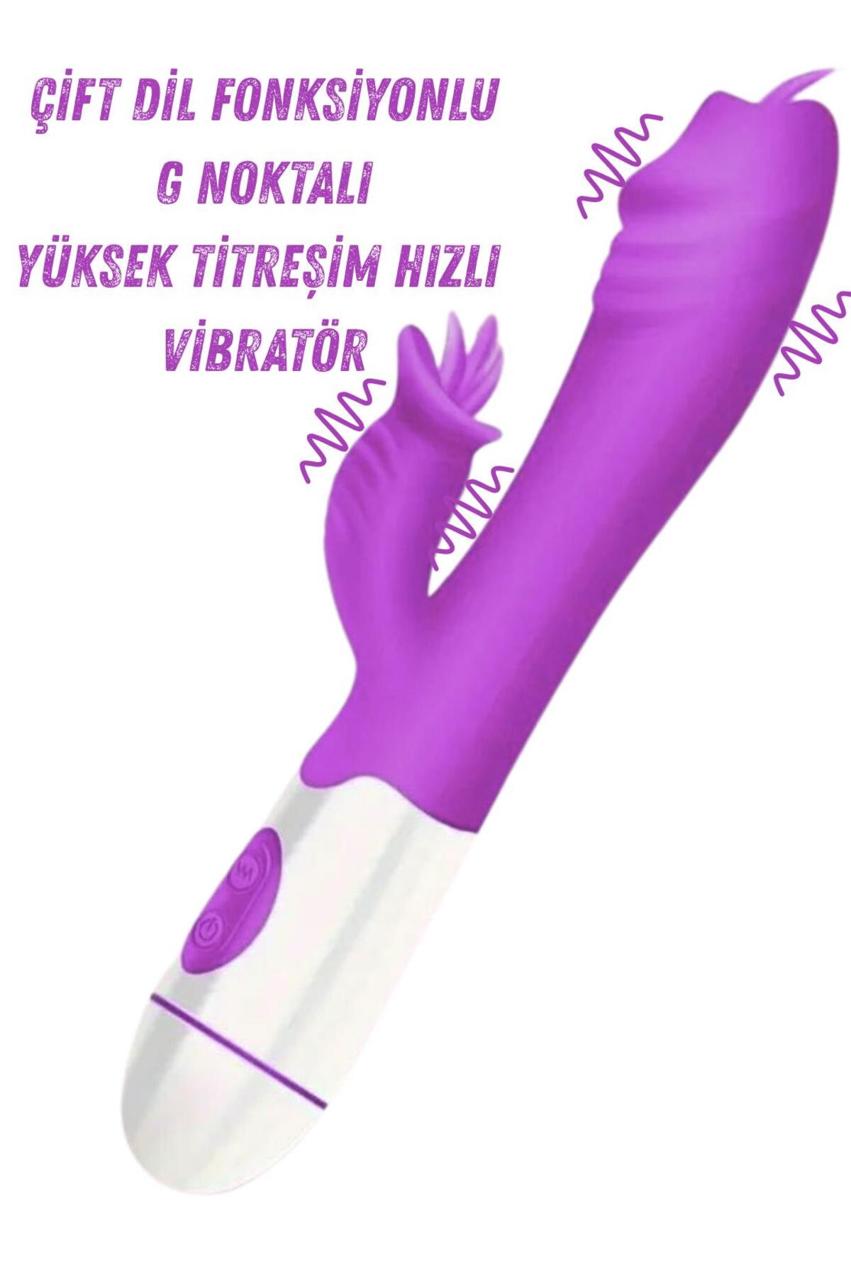 Dil Atabilen Çift Motorlu 30 Mod Titreşimli Klitoris Uyarıcılı Usb Şarjlı Silikon Teknoloji Vibratör