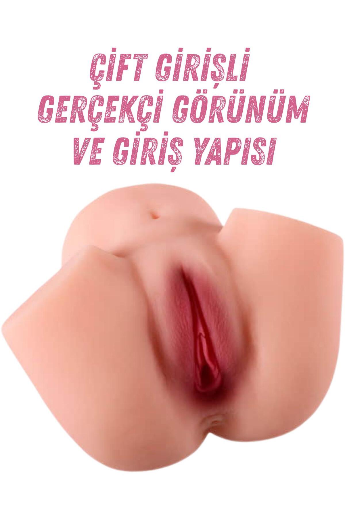 Realistik Ultra Gerçekçi Ten Dokusunda 2,1 Kg Anal Ve Vajina Çift İşlevli Kalça Vücut Mastürbatör