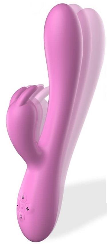 G Noktası Ve Klitoris Uyarıcılı Usb Şarjlı 16 Farklı Titreşimli Soft Silikon Dokuda Rabbit Vibratör