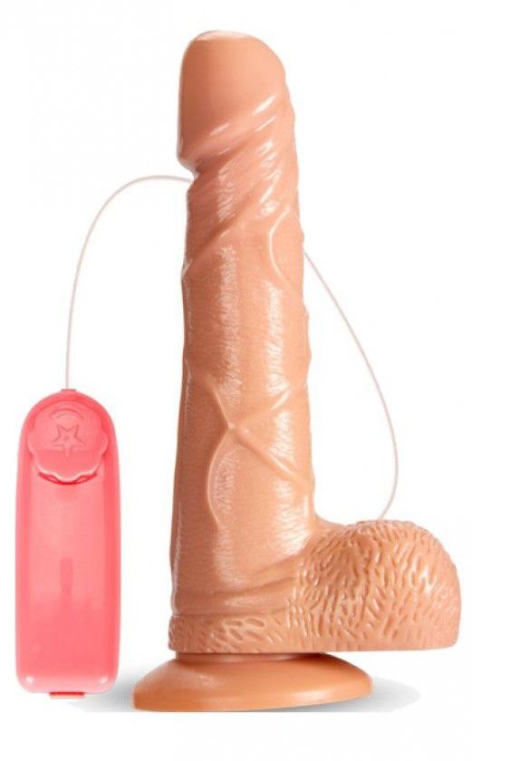 Gerçekçi Dokuda Yumuşak 17 Cm Ayarlanabilir Güçlü Titreşimli Penis Anal Vajinal Realistik Vibratör