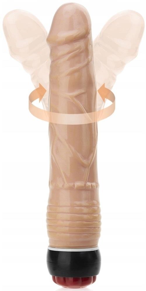 Gerçekçi Et Dokusunda 21.5 Cm Ayarlanabilir Güçlü Titreşimli Penis Anal Ve Vajina Realistik Dildo