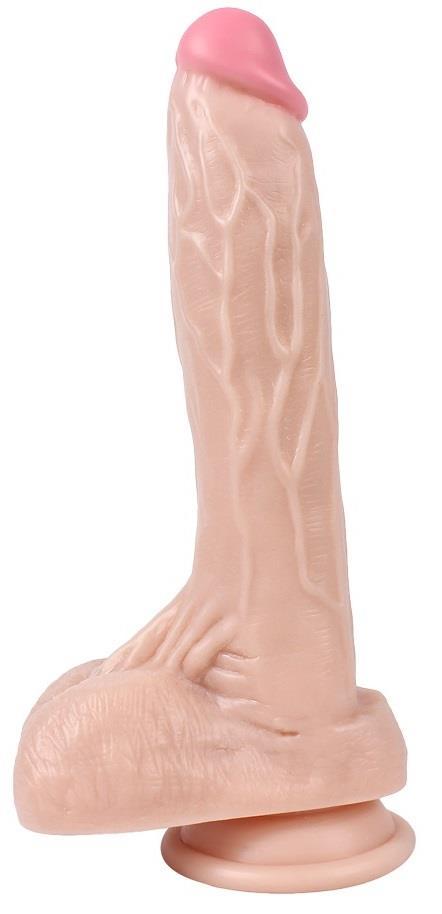 Gerçekçi Görünüme Sahip Soft Et Dokusunda 20.5 Cm Dildo Güçlü Vantuzlu Ten Rengi Realistik Penis