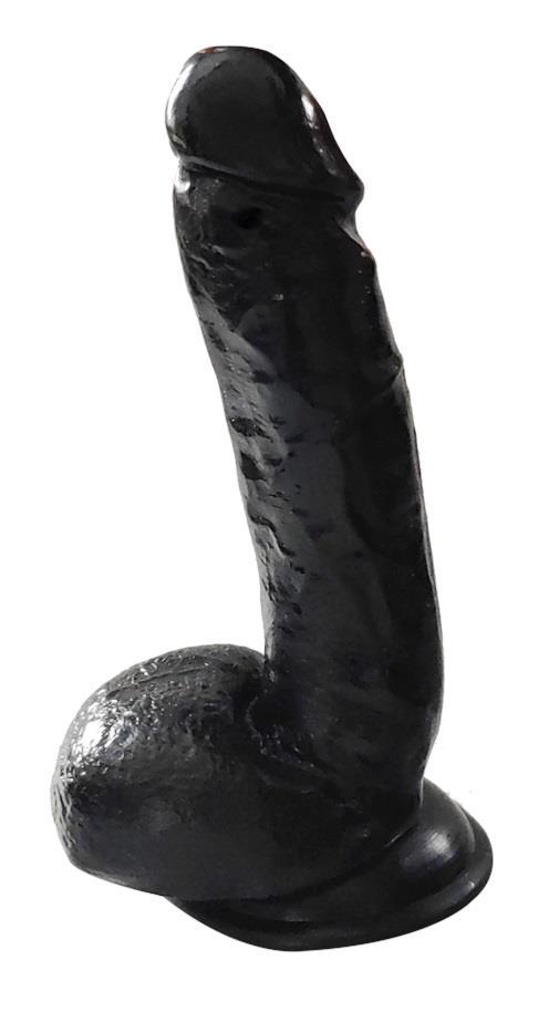 Gerçekçi Yumuşak Et Dokusu 22 Cm Kalın Damarlı Vantuzlu Testisli Zenci Realistik Siyah Penis Dildo
