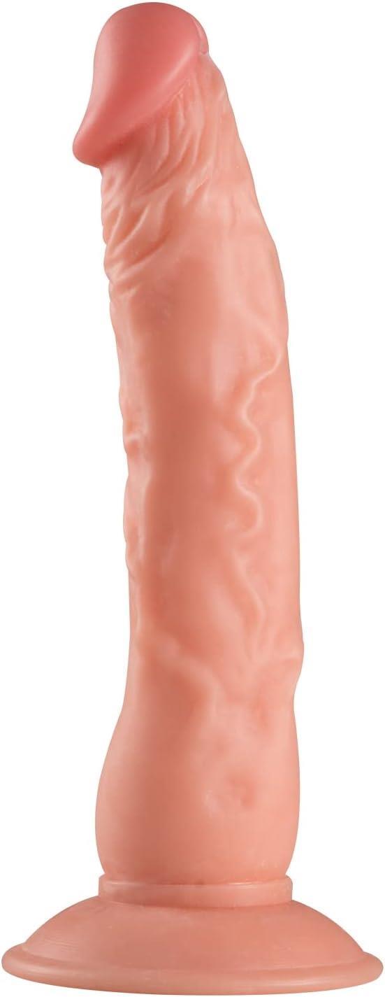 Gerçekçi Yumuşak Et Dokusunda 23 Cm Güçlü Vantuzlu Yumurtalıksız Penis Tam Realistik Yapay Dildo