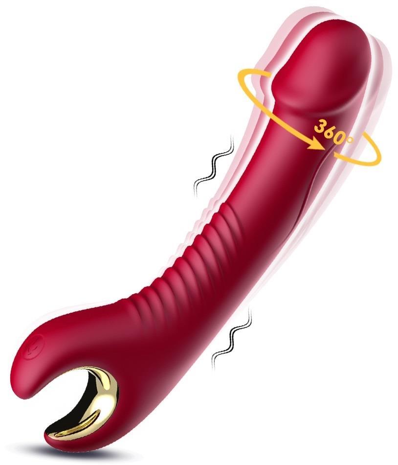 Isıtma Özellikli Oynar Başlıklı Usb Şarjlı 9 Farklı Titreşimli Soft Silikon Doku Teknolojik Vibratör