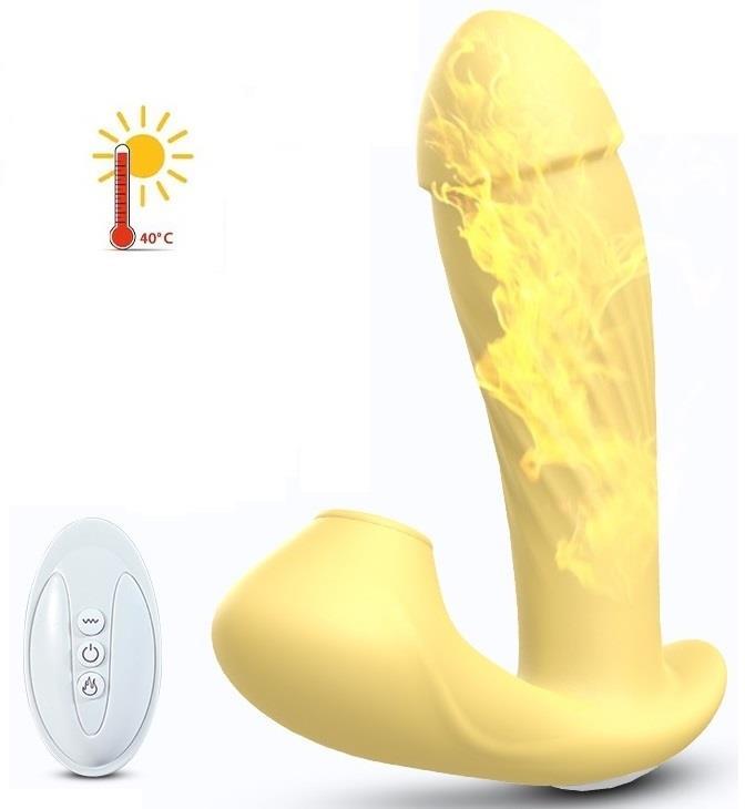 Isıtmalı Klitoris Emiş Güçlü Usb Şarjlı Uzaktan Kumandalı Soft Silikon Dokuda Giyilebilen Vibratör