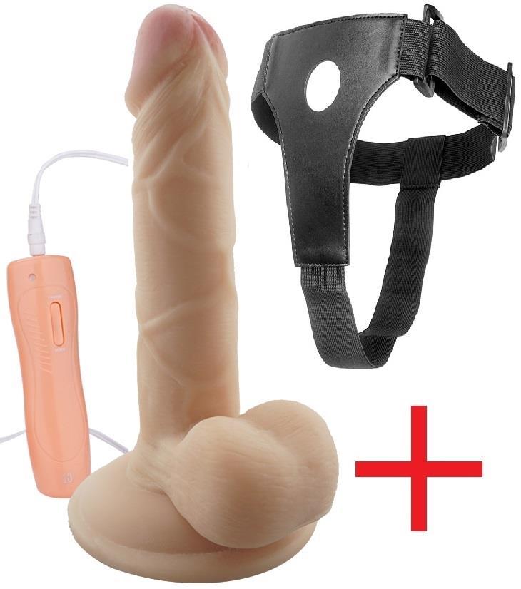 Kemerli 16 Cm Gerçekçi Dokuda 10 Farklı Titreşimli Belden Bağlamalı Realistik Takma Vibratör Penis