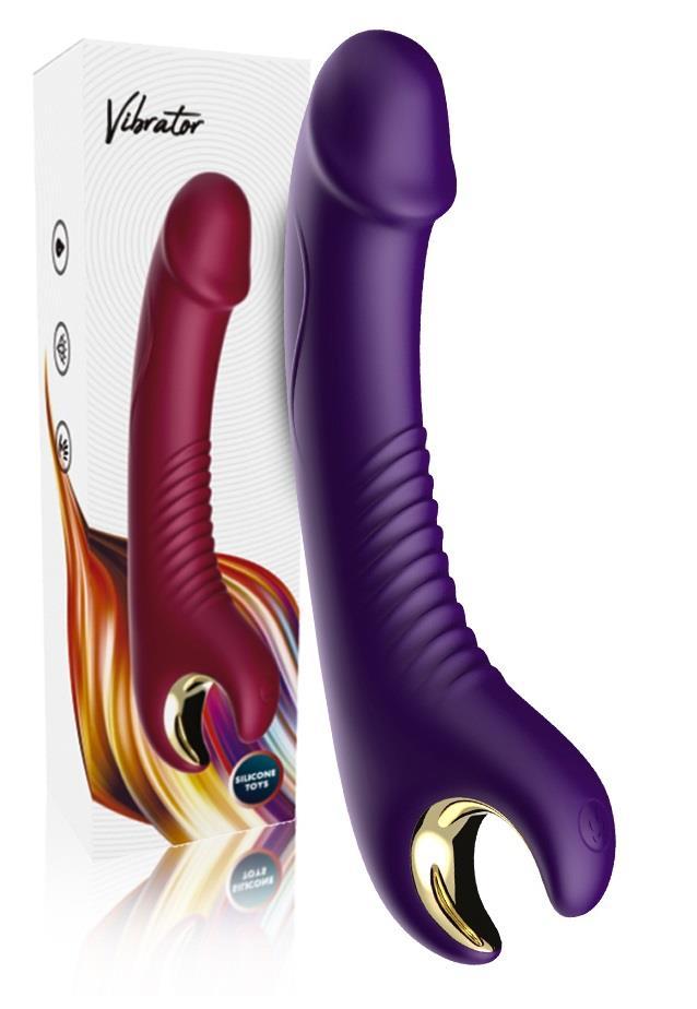 Oynar Başlıklı Isıtma Özellikli Usb Şarjlı Soft Silikon Doku 9 Farklı Titreşimli Teknolojik Vibratör