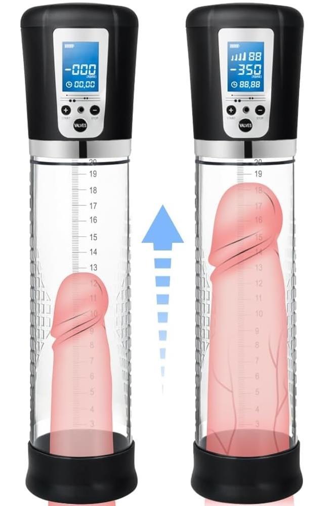 Passion Pump Led Ekran Göstergeli Usb Şarjlı 4 Çekim Fonksiyonlu Güçlü Otomatik Penis Vakum Pompası