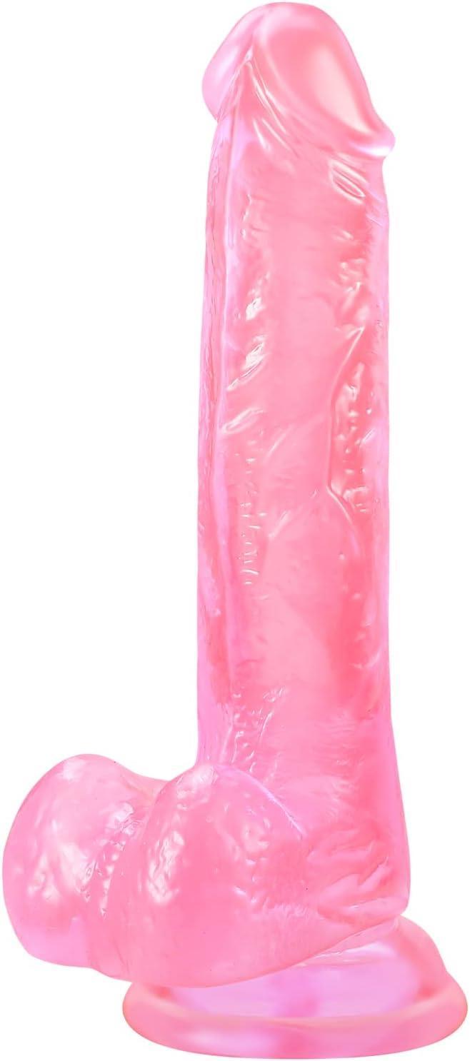 Pembe Jel 18 Cm Gerçekçi Esnek Yumuşak Dokuda Dildo Vajina Anal Kullanılabilen Güçlü Vantuzlu Penis