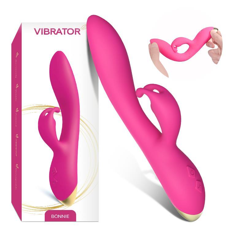 Rabbit Vibratör G Noktası Klitoris Uyarıcılı Soft Medikal Silikon Doku Şarjlı 9 Mod Titreşim Dildo