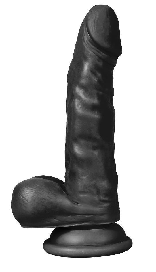 Siyah Gerçekçi Ten Hissiyatı Esnek Doku 17 Cm Güçlü Vantuzlu Penis Anal Vajina Realistik Zenci Dildo