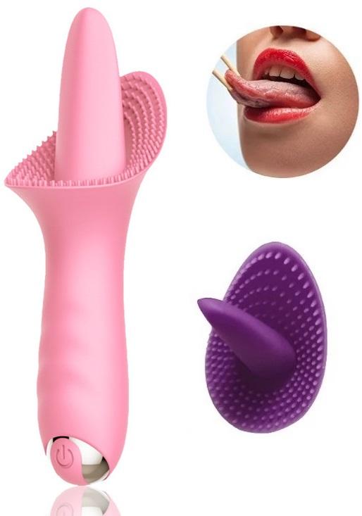 Soft Silikon Dokuda Usb Şarjlı Dil Atabillen 10 Farklı Titreşim Klitoris Uyarıcılı Orgazm Vibratörü