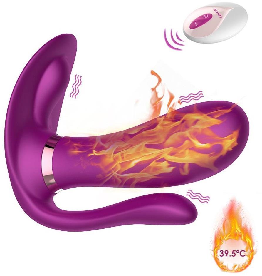 Soft Silikon Isıtmalı Uzaktan Kumanda 9 Titreşim Şarjlı Klitoris Anal Vajinal Giyilebilir Vibratör