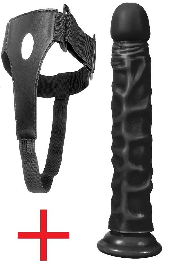Spartacus Sexy 24 Cm Zenci Realistik Belden Bağlamalı Kemerli Penis