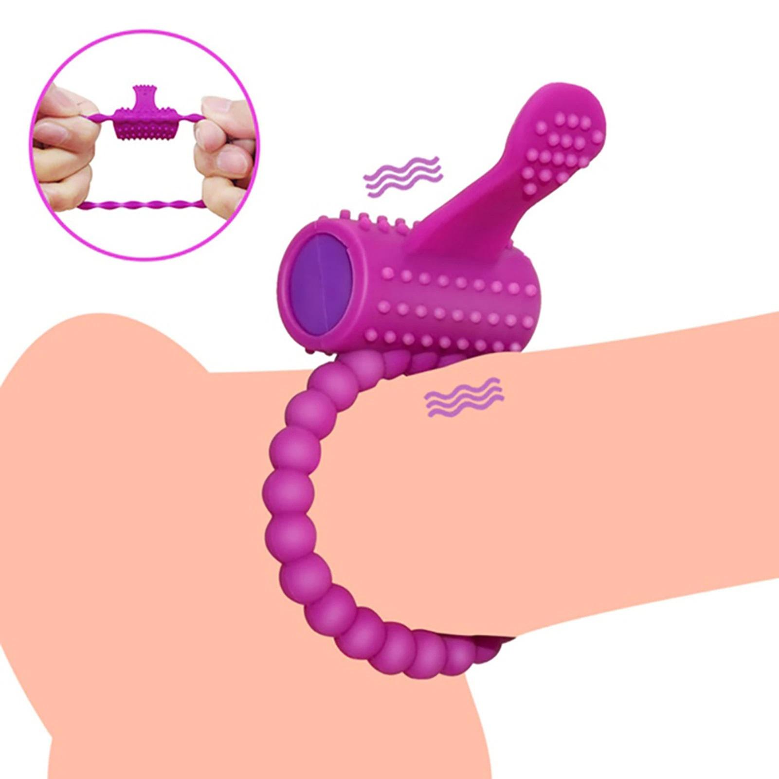Sprial Noktalı Tırtıklı Klitoris Uyarıcılı Güçlü Titreşimli Ereksiyonu Ve Geciktirme Penis Halkası