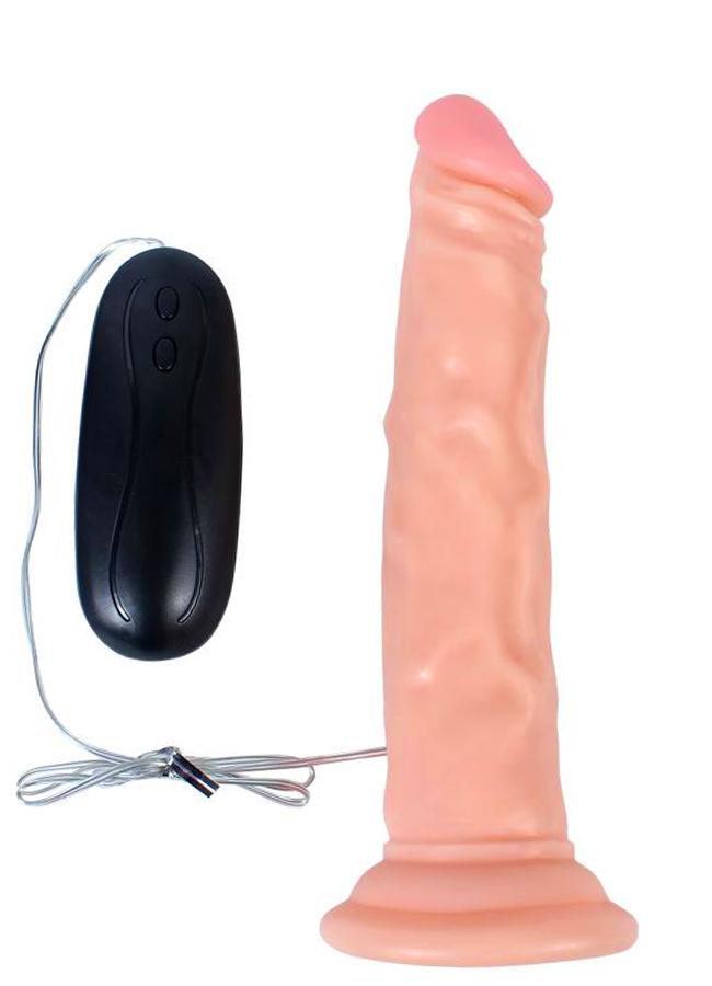 19 Cm Yumurtalıksız 10 Farklı Titreşim Vantuzlu Vibratör Tamamen Et Dokusunda Realistik Dildo Penis