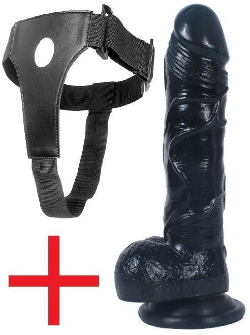 Süper Gerçekçi Doku Hissiyatı Zenci Kemerli Takma 19.5 Cm Penis Siyah Realistik Belden Bağlama Dildo