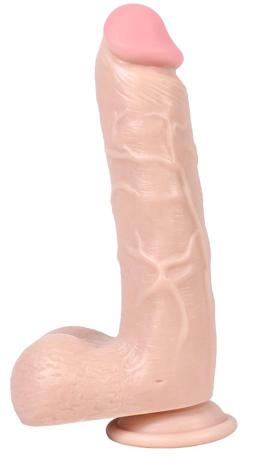 Süper Gerçekçi Et Dokusunda 21 Cm Kalın Penis Güçlü Vantuzlu Ten Hissiyatı Ten Rengi Realistik Dildo