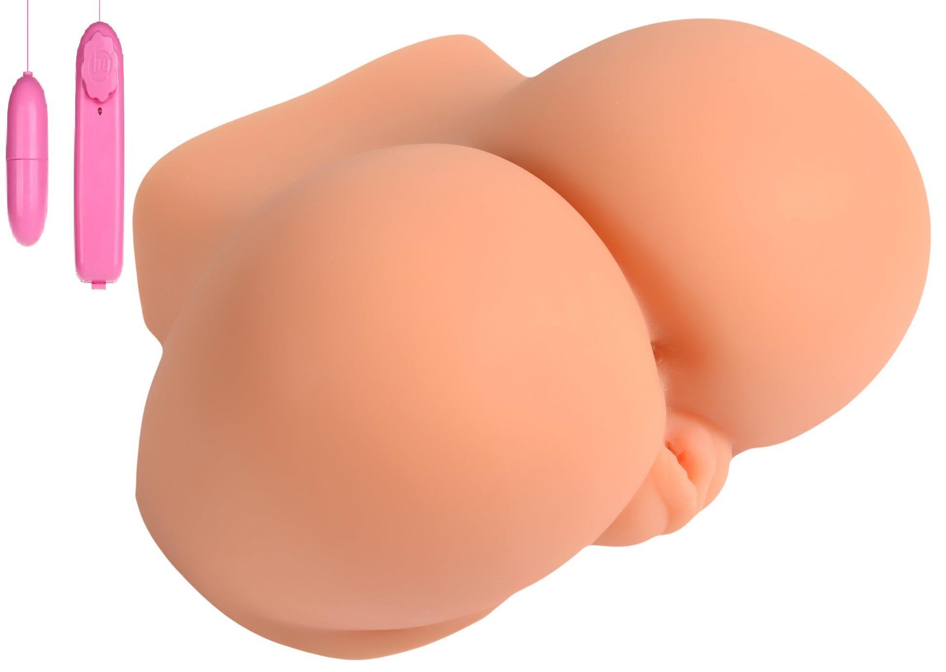 Titreşimli Gerçekçi Yumuşak Dokuda Çift İşlevli Vajina Ve Anal 4,7 Kg Kalça Suni Yapay Mastürbatör