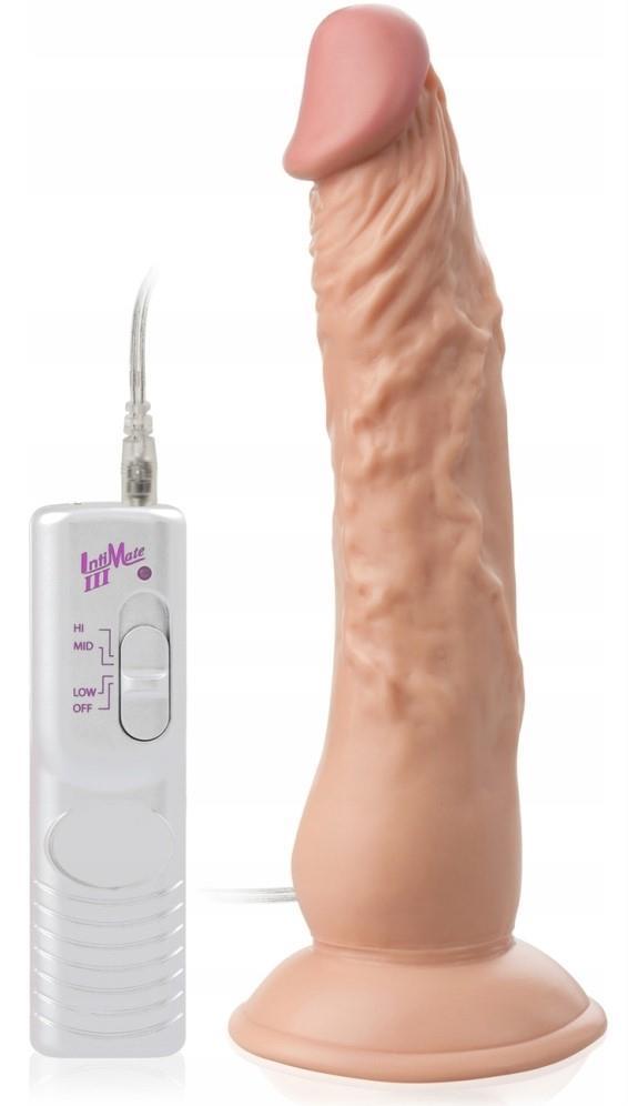 Ultra Gerçekçi Et Dokusunda 22.5 Cm Güçlü Titreşimli Dildo Yumurtalıksız Penis Realistik Vibratör