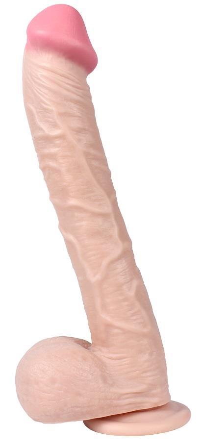 Ultra Gerçekçi Et Dokusunda 33.5 Cm Kalın Uzun Penis Güçlü Vantuz Birebir Ten Hissi Realistik Dildo