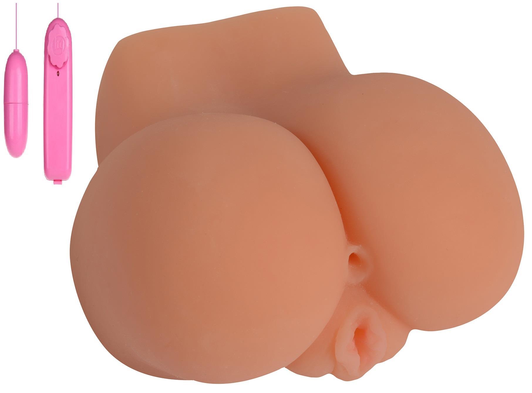 Ultra Gerçekçi Realistik Kalça Çift İşlevli Vajina Ve Anal Titreşimli 1.2 Kg Suni Yapay Mastürbatör
