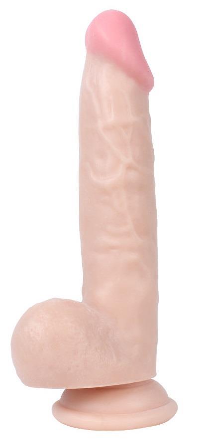 Ultra Gerçekçi Ten Hissiyatında 20.5 Cm Penis Et Dokusunda Güçlü Vantuzlu Ten Rengi Realistik Dildo