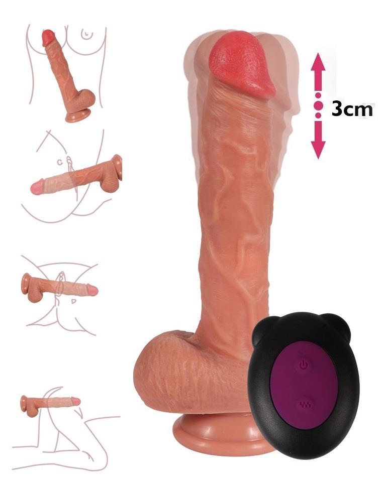Ultra Yumuşak Doku Çift Katmanlı İleri Geri Rotasyonlu Ve Titreşimli 22 Cm Şarjlı Kumandalı Vibratör