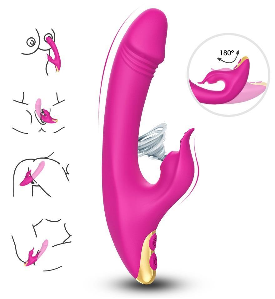 Usb Şarjlı 9 Farklı Titreşim Klitoris Emiş Güçlü Esnek Soft Silikon Doku Teknolojik Rabbit Vibratör